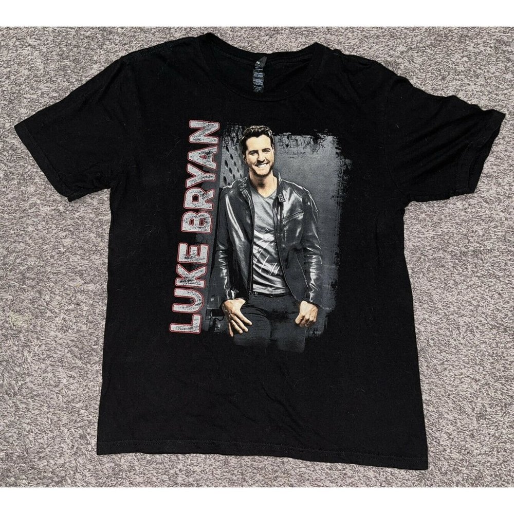 Luke Bryan Kick The Dust Up Tour T-Shirt Mens Size S Black Country Music Cotton